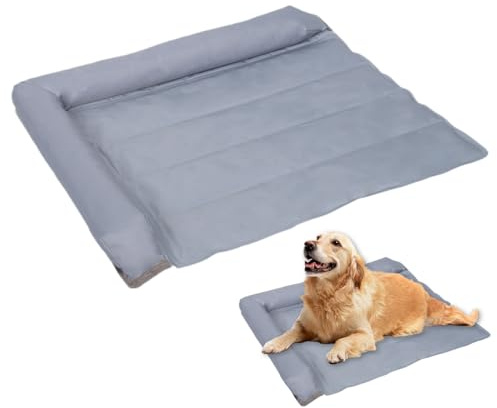Kühlende Hundematte, atmungsaktiv, waschbar, Gelkissen, kühlendes Haustierbett, für drinnen und draußen, Schlafzimmer, Wohnzimmer, Arbeitszimmer, Wohnung, Balkon, Auto, Terrasse, Hinterhof, Garten