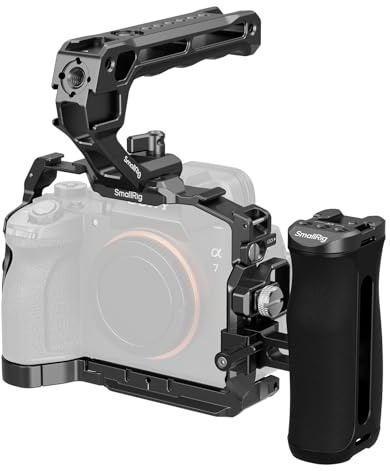SMALLRIG A7 V / A7R V / A7 IV Cage Advanced Kit for Sony Alpha 7 V/Alpha 7R V/Alpha 7 IV, With Quick Release Plate for Arca, Includes Top Handle/Side Handle/Cable Clamp for HDMI - 6026