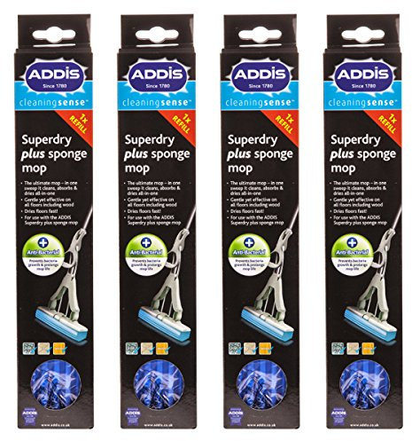 Addis. PVA Sponge Mop Refill, Metallic (4 pc)