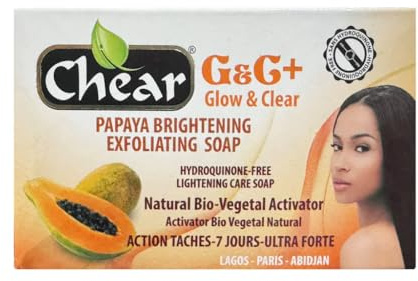 G&C+ Papaya Skin Lightening Whitening Aufhellende Peeling-Seife 150 g – mit natürlichem pflanzlichem Bio-Aktivator