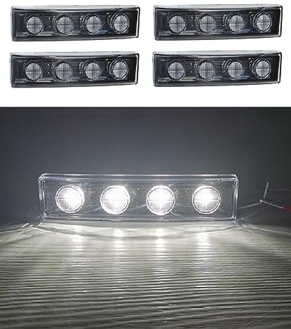 4x Dachkabine weiß Sonne LED Visierleuchten für Scania G P R T 12V 24V E-Prüfzeichen OEM Ersatz 1798980 1910438