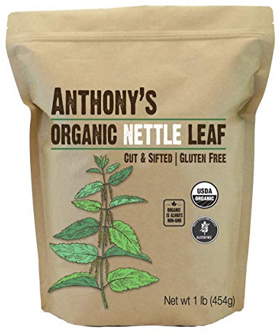 Anthony's Organic Nettle Leaf, 1 lb, Gluten Free, Non GMO, Cut & Sifted, Non Irradiated, Keto Friendly
