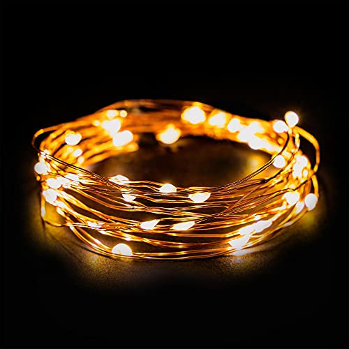 EMOS Micro LED Lichterkette Kupferdraht 4m, 40 LEDs | LED Deko für Innen & Aussen, Wasserdicht IP44 | Lichterkette Draht 230V mit Timer-Funktion, Lichtfarbe warmweiß