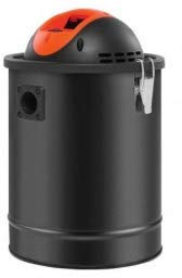 Melchioni Family Cenerello, Bidone Aspiracenere in Metallo con Doppio Filtro, Nero, Capacità 18 Litri, 18 Liters