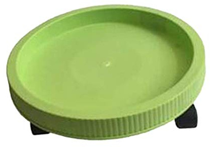 Tubayia - Sottovaso con rotelle per piante, con rotelle (verde)