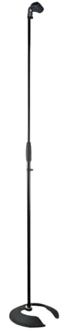 Thor MS002 Round Base Microphone Stackable Stand Black Retro Mic Stand