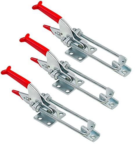 SKYCY 3PCS 2000lbs Toggle Clamp 431,Heavy Duty Toggle Latch Clamp,Tire Carrier Latch,Quick Release Latch,Cam Lever Clamp.Adjustable Latch for Lid Latch,Cam Clamp Latch,Pull Latch & Draw Latch Hardware