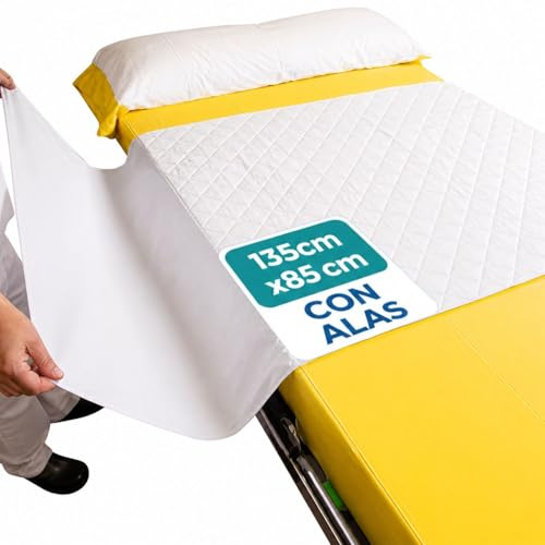 OrtoPrime Empapadores Cama Adultos LAVABLES 135 cm - ABSORBENTE 4,5 Litros – Grande - PROTECTOR Colchón Impermeable - Reutilizable 400 Lavados