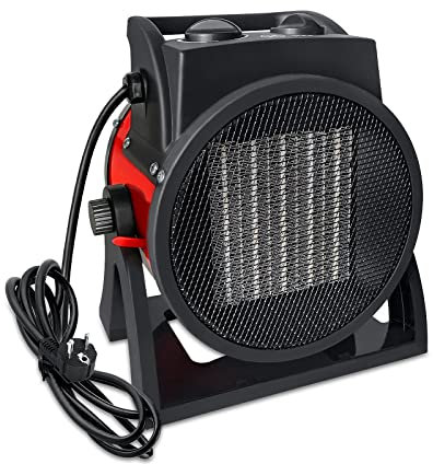 HENGMEI Chauffage électrique en céramique 3000W Aérotherme Radiateur pour chantier garage atelier