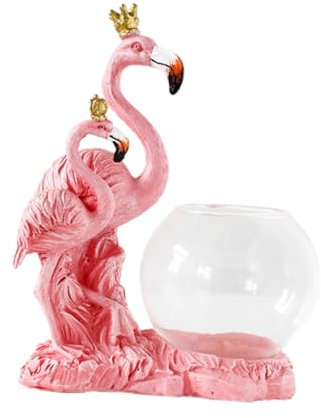 ORFOFE Hydroponische Glasvase Hydrokultur Pflanzenbehälter Rosa Deko Für Esstisch Wohnzimmer Mit Kreativem Design