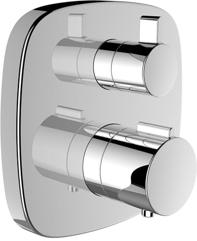LAUFEN Citytherm Fertigmontageset, Unterputz, 2-Griff-Brausethermostat, HF905374100000