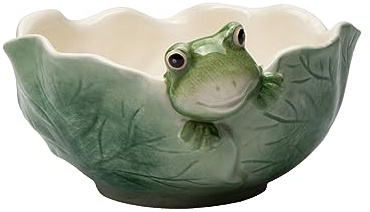 Cosmos Gifts 21057 Dekorative Süßigkeitenschale aus Keramik, Frosch, 13 cm lang