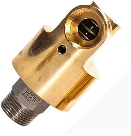 ZERVA HD25 DN25 Giunto Rotante da 1 Pollice, 360 Giunto Rotante Acqua Aria Olio Giunto Girevole Connettore Universale Unione di Rotazione in Ottone (Color : Right Thread, Size : 1 inch)