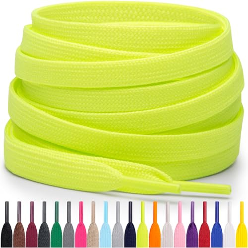Miscly Cordones Planos para Zapatillas, Disponibles en Varias Tallas y Colores
