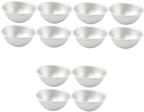 LALAFINA 12stücke Halbkugel Backformen Aluminium Für Badebomben Und Kuchen Vielseitige Moulds Für Backen Und Handwerk Für Desserts Und Kreative Projekte