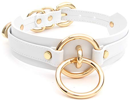 lalatia Damen Halsband O Ring Kunstleder Choker Halskette