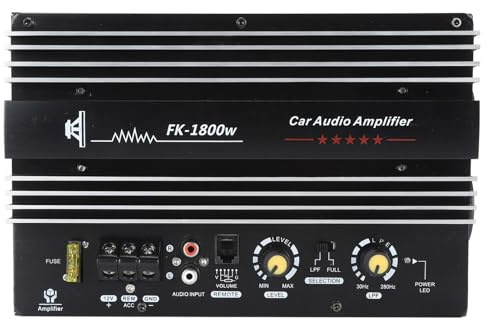 Amplificateur de Son de Voiture 12 V 1800 W, Carte D'amplificateur de Caisson de Basses avec Dissipation Rapide de la Chaleur, Carte D'amplificateur de Caisson de Basses de Voiture