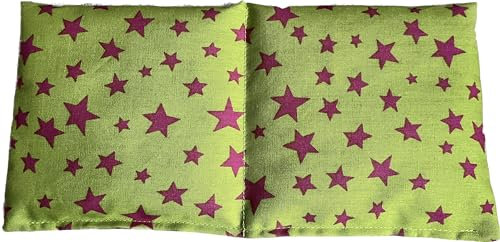 Körnerkissen Weizen 2-Kammern 22cm x 11cm gelb/pink Sterne