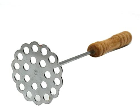 Schiacciapatate Manico in legno Doppia costola Compressione for patate Manico in plastica Schiacciapatate manuale Schiacciapatate creativo for gadget da cucina (Color : Floral)