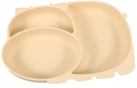 HAPINARY Cow-shaped Silikon-schüssel Mit Saugnapf Geteilter Teller Für Lebensmittelechtes Material Rutschfester Babyteller Für Brei Und Snacks