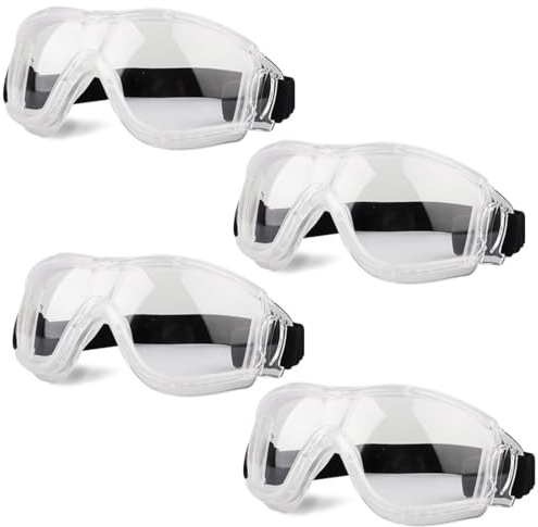 MOVNUOCA Tonade säkerhetsglasögon, barnsäkerhetsglasögon, repbeständiga, stötsäkra ballistiska skyddsglasögon (1, vita, vita och vita)