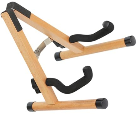 JOINPAYA Foldable Mandolin Stand with Detachable Structure, Sturdy Wooden Base and Rubber Feet, Compact Size Space-saving Music Instrument Support Rack for Mandolin and String Instruments
