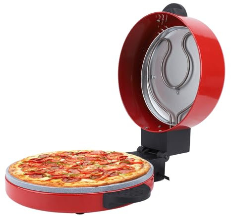 Macchina per Pizza da Banco, Forno Elettrico per Pizza da 1800 W a Riscaldamento Rapido per Interni, Macchina per Pizza Antiaderente per Casa, Controllo Automatico della (Spina