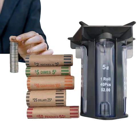 Macchina di classificazione e avvolgitore di monete, Macchina di conteggio del cambiamento, supporto per salvadanaio, separatore di monete per usa, rullo di monete, Creativo Coin Contatore