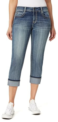 WallFlower Luscious Curvy Feisty Cropped Jeans for Women, Cosmic, 1