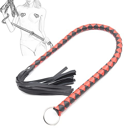 TRQOYTU Fouet Bull Whip Fouets En Cuir Flogger Érotique SM Cravache De Bondage Cravache Jeux De Sexe Pour Adultes Fetish Sex Toys Accessoires Érotiques Pour Femmes Hommes Et Couples