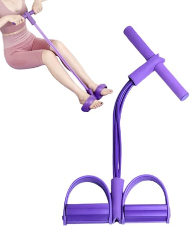 Multifonction Corde De Traction Élastique, 4 Tubes Élastiques pour Pédale De Yoga, Corde De Tension en Latex Naturel, Bandes De Résistance Fitness, pour Abdominaux, Taille, Bras, Jambes, Étirements