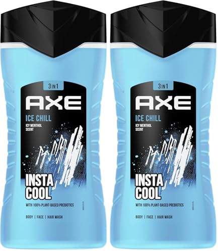 Axe Insta Cool Gel de Ducha para Hombre, Ice Chill, 250 ml (Paquete de 2)