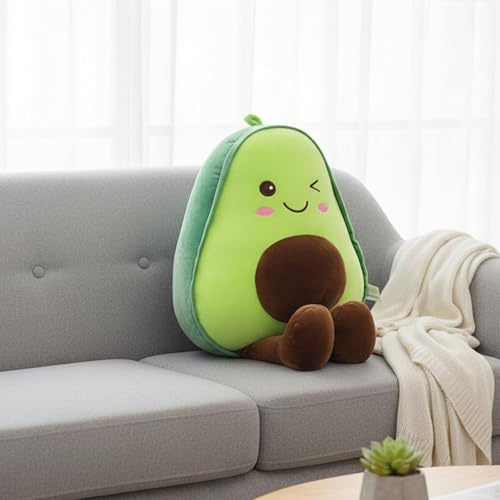 Peluche di avocado, cuscino di avocado da 24 pollici giocattolo di frutta ripiena, cuscino avvolgente in peluche super morbido per bambini e adulti, arredamento carino per la camera, uso en ca