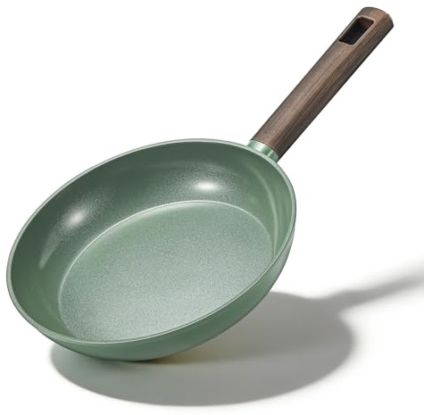 MSMK 28 cm Grün Keramik Antihaft Bratpfanne | Für alle Herdarten geeignet, Induktionsgeeignet, Frei von PTFE, PFOA und PFAS, Hitzebeständiger Griff