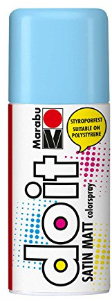 Marabu 21070006256 - Do it Satin Matt pastell blau, Colorspray auf Acrylbasis, styroporfest, schnell trocknend, sehr gute Deckkraft, wetterfest, für große und kleine Bastelarbeiten, 150 ml Sprühdose