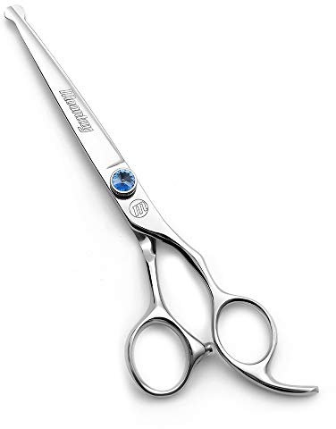 Moontay Hundeschere Professionelle Pflegeschere für Hunde Gerade Fellschere zum Schneiden 7 Zoll 440c japanische Edelstahlschere Hundepflege-Schere Silber