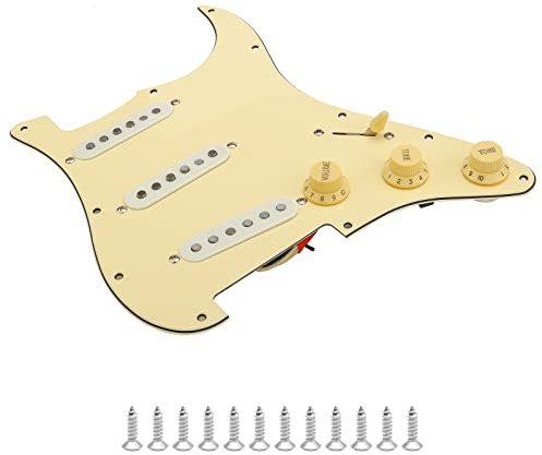 Swhmc 3-lagige vorverdrahtete SSS Pickguard Loaded 3 SingleCoil Alnico V Tonabnehmer für Fender Stratocaster