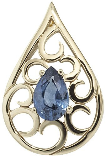 Jobo Damen-Anhänger aus 14 Karat 585 Gold mit Safir-Tropfen