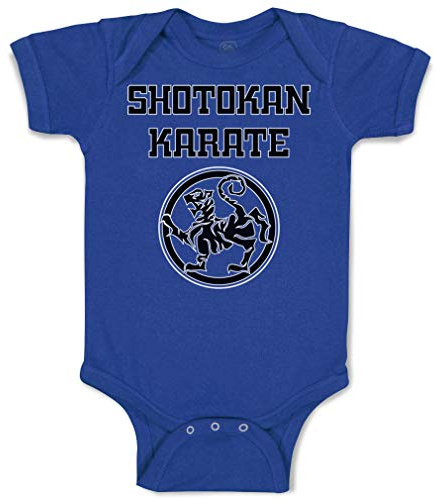 Custom Baby Bodysuit Shotokan Karate MMA Funny Cotton Boy & Girl Baby Clothes Royal Blue Design Only 6 Months