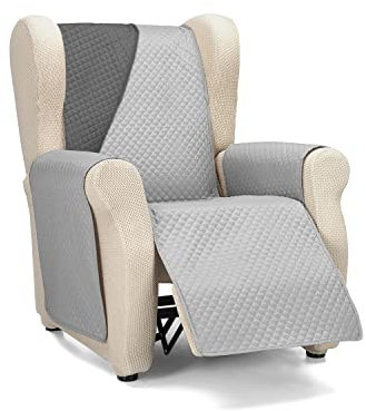 Martina Home Diamond Funda Cubre Sofá,Protector para Sofás Acolchado Reversible.,Gris-Antracita, 1 Plaza/Relax
