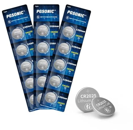 PGSONIC CR2025 3V Lithium Battery (15pcs)