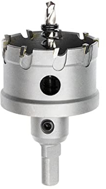 Meccion Lochsäge Hartmetall-Bohrer, Hochwertiger TCT Metall Lochsäge Bohrer für Edelstahl, Eisen, Legierung, Holz, Kunststoff (50mm)