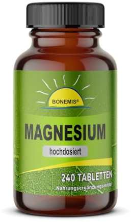 Magnesium, 240 hochdosierte Tabletten, vegan, ohne unerwünschte Zusätze