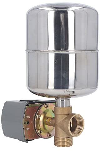 FTVOGUE Druckregelschalter Drucktank Kit Wasserpumpe Druckregler Edelstahl Drucktank Kupfer Rückschlagventil Kit