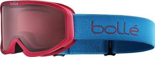 bollé INUK - Children's Ski Mask - Matte Red and Blue - Vermillon Cat. 2 Screen - Versatile, Dual Screen, Anti-fog, Comfort and Ventilation