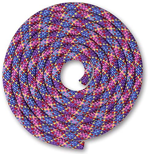 Cuerda para Gimnasia Rítmica Ponderada 150g DRUNA 2,5 m (Violeta-Verde-Amarillo-Rojo-Rosa-Azul Claro-Azul)