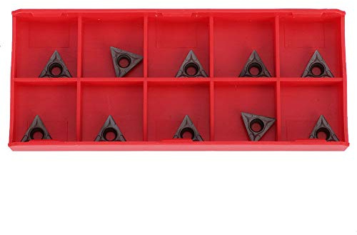 Inserto CNC, Inserti per Tornitura in Metallo Duro da 10 Pezzi, Inserti per Tornio CNC TCMT110204 VP15TF per Tornitura Al Tornio, Inserti per Tornitura