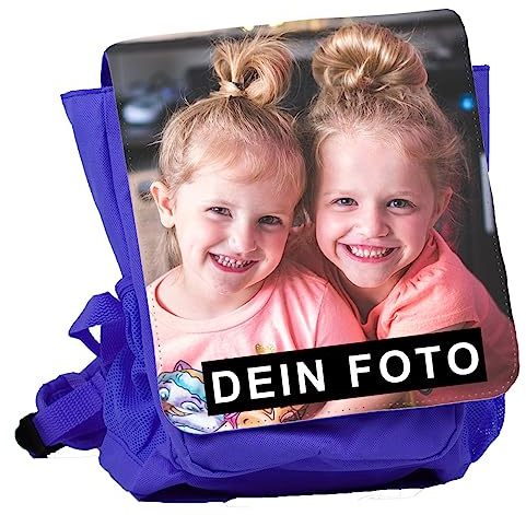 Kinder-Rucksack personalisiert | Rucksack mit eigenem Foto und Text individuell gestalten