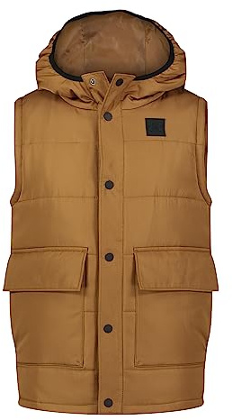 Under Armour Boys Vest, Zip-Up or Button-Up Style, Hooded, Lightweight & Warm, Coyote Cargo