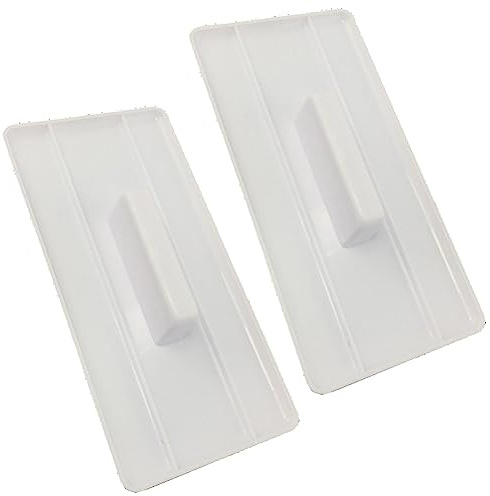 2 Pieces Plastic Cake Smoother Tool Scraper with Handle Cake Icing Trowel Fondant Icing Smoother Polisher Cake Icing Smoother Cake Surface Smoother for Cakes Decorating, White
